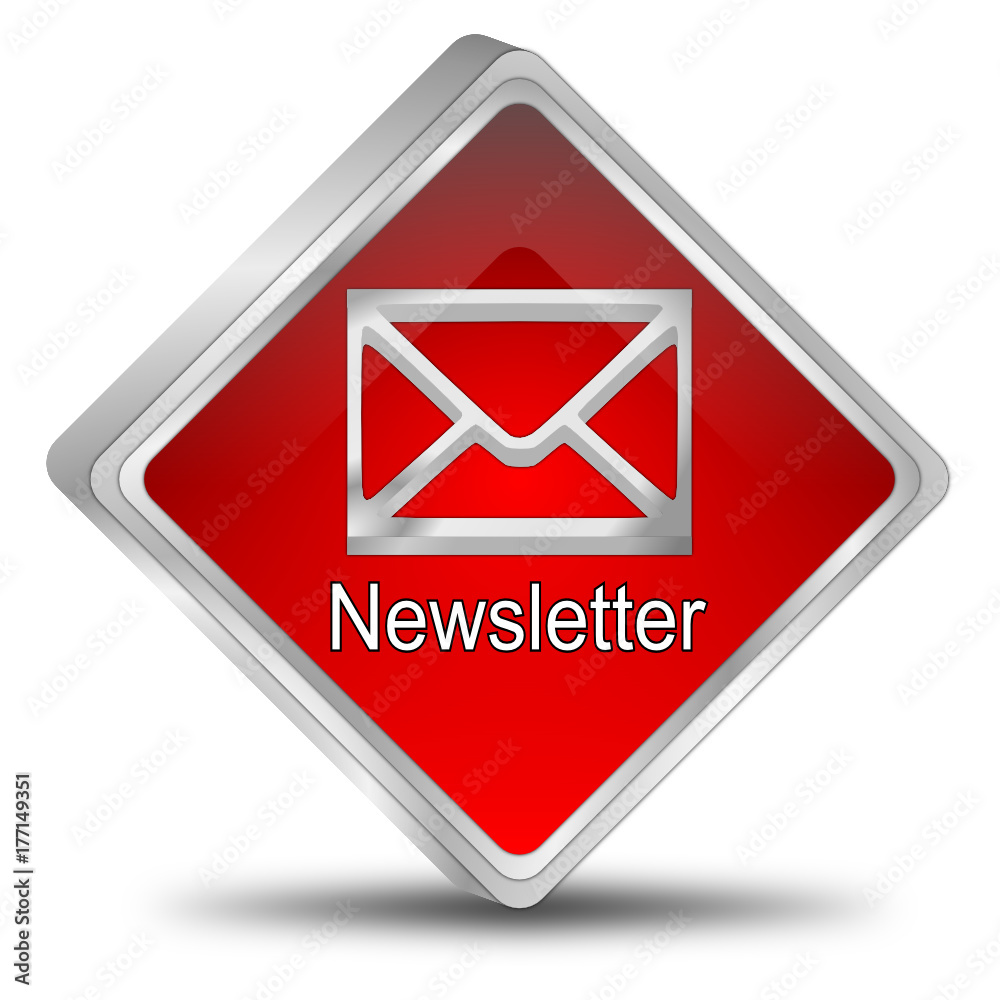 Newsletter Button - 3D illustration Newsletter Button - 3D illustration