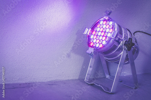 LED Veranstaltungsscheinwerfer, farbig, Textfreiraum photo