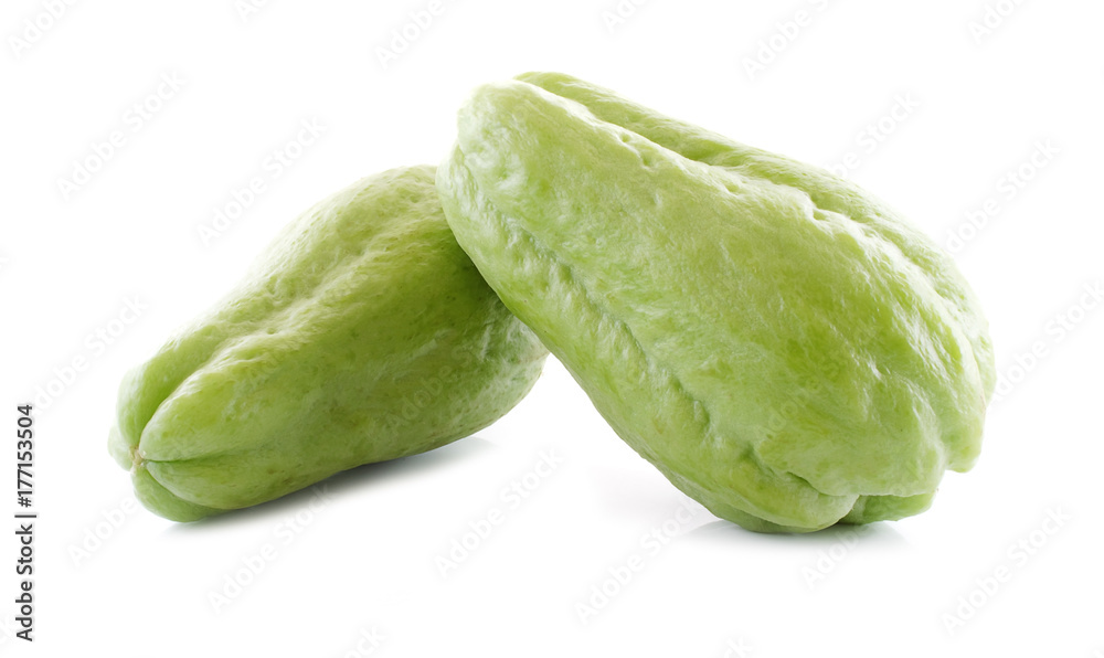 Chayote isolated on white background Chayote isolated on white background