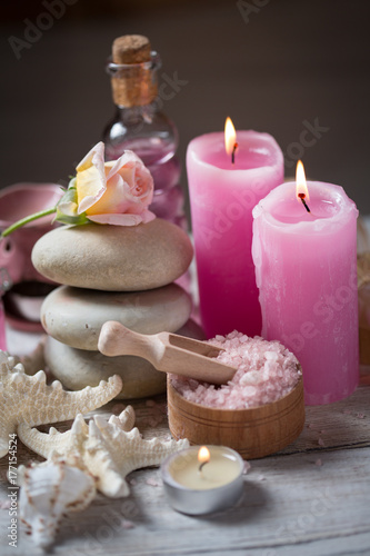 Beautiful composition of spa treatment