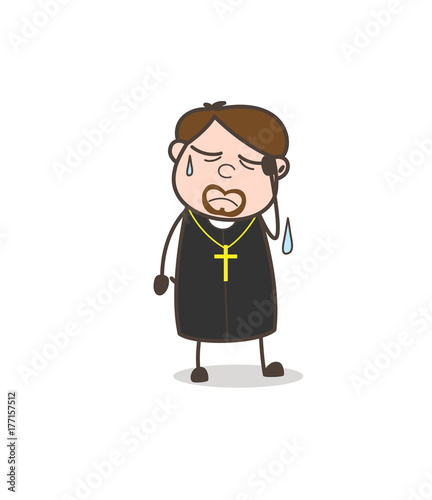 Emotional Devotee Face Expression Vector