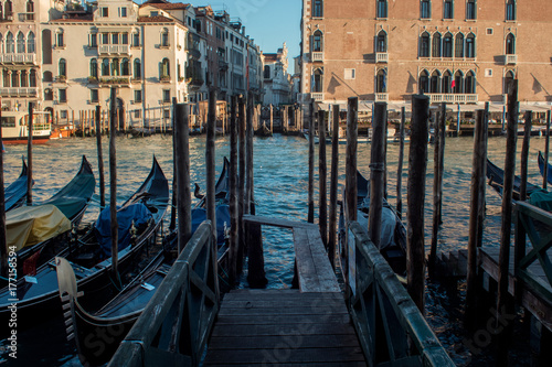 Morning, the Grand canal in Venice
