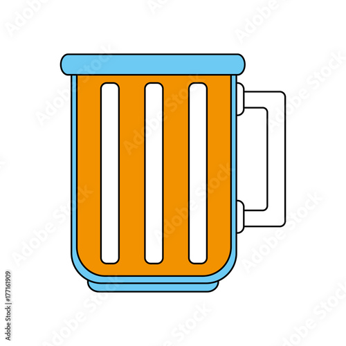 Cold glass beer icon vector illustration graphic design