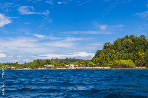 Small village in Raja Ampat, West Papua, Indonesia. photo