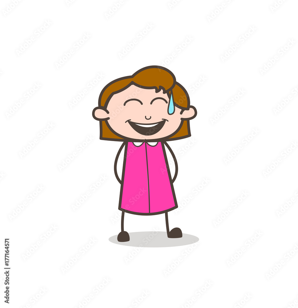 Laughing Girl with Sweat on Face Laughing Girl with Sweat on Face