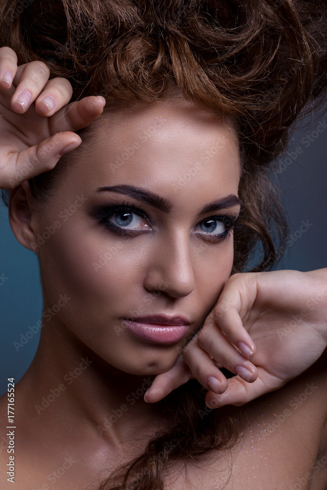 Fototapeta premium A close-up portrait of a beautiful girl.