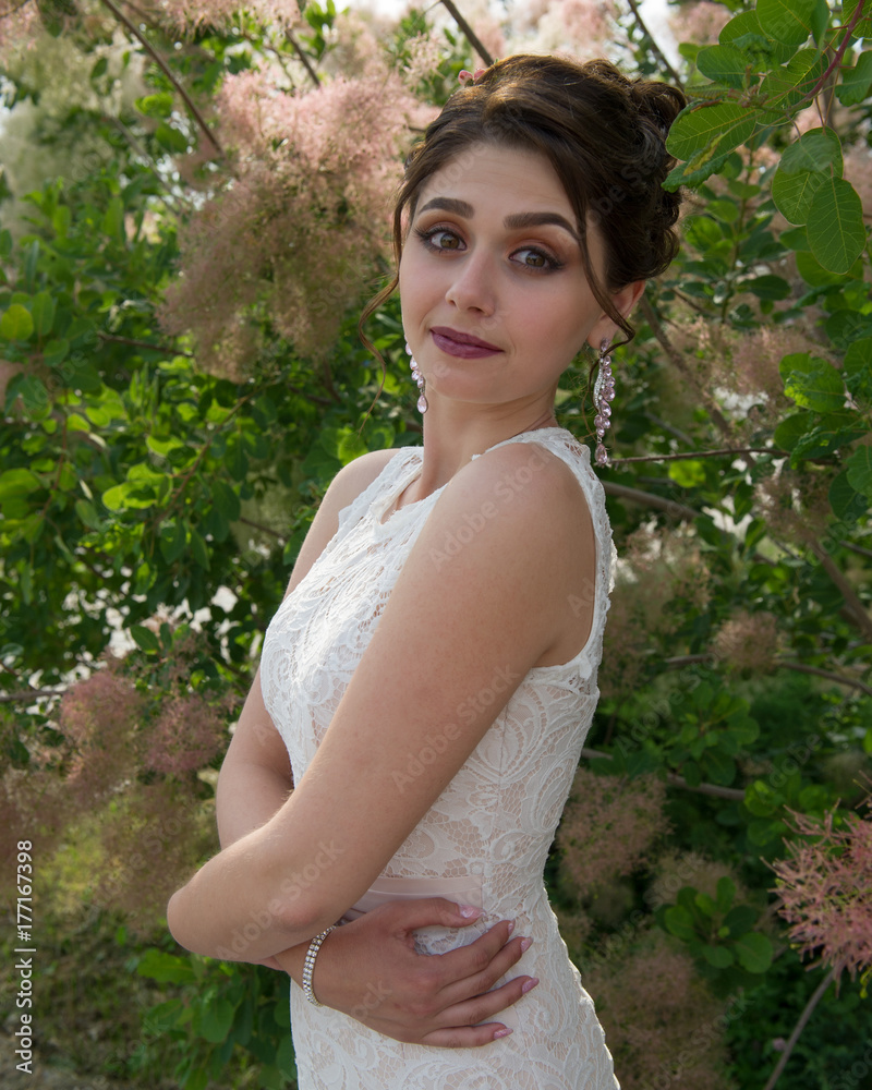 portrait of a beautiful woman who looks surprised
