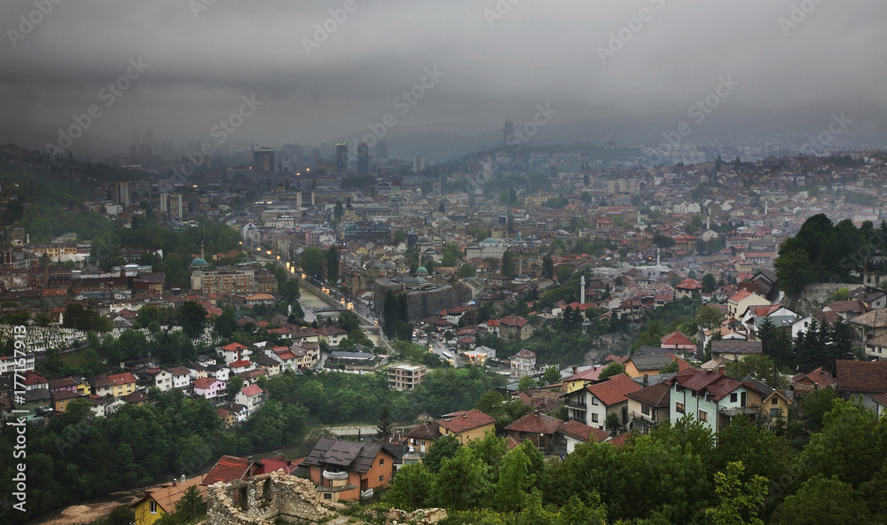 Panoramic view. Sarajevo. Bosnia and Herzegovina
