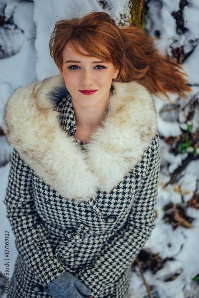 Woman Lying on a Snowy Branch Woman Lying on a Snowy Branch