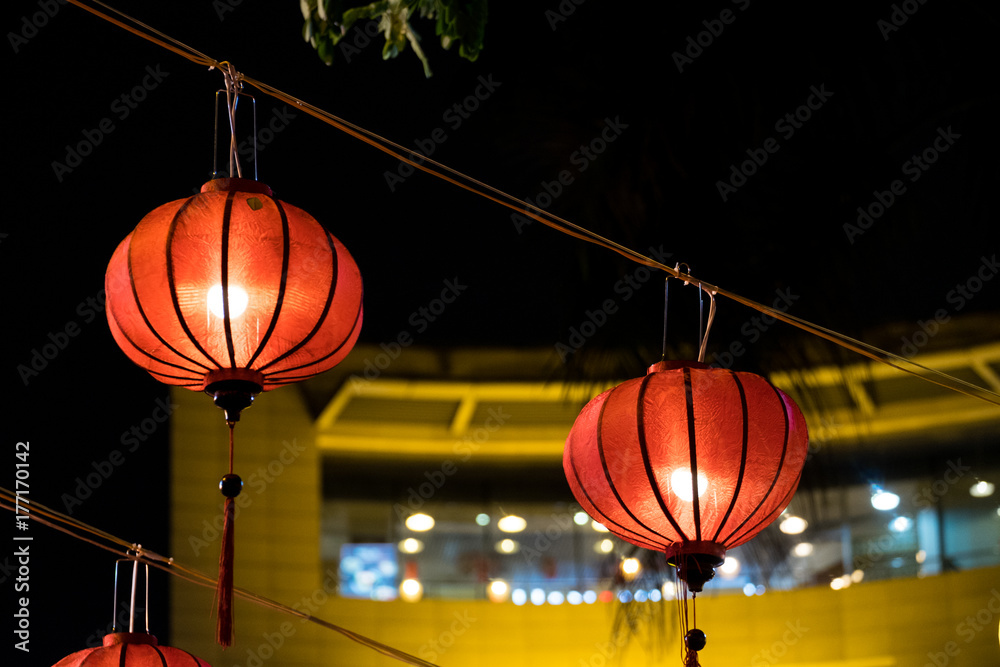 Close Up of lantern in the event of Mid-Autumn