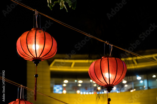 Close Up of lantern in the event of Mid-Autumn