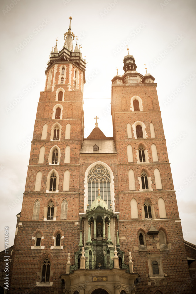 St. Mary's Basilica in Krakow, Poland, Main Square