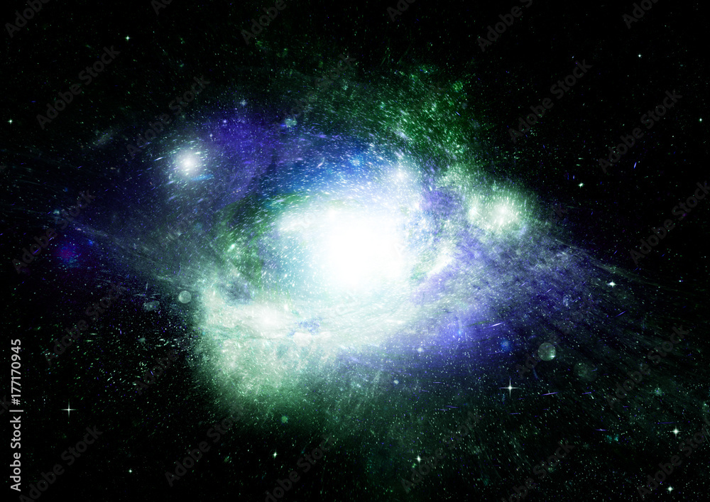 Fototapeta premium galaxy in a free space