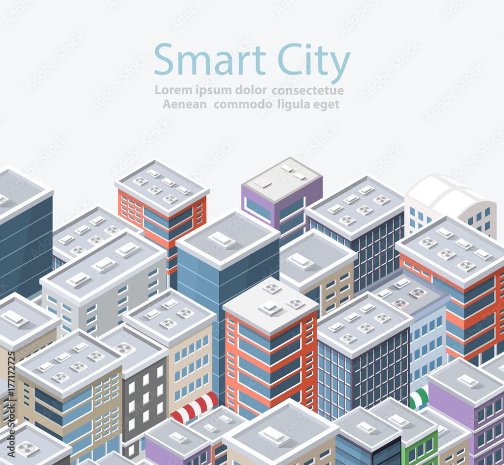 Smart city isometric