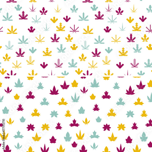 LEAFS PATTERN. COLORED VERSION © tur-illustration
