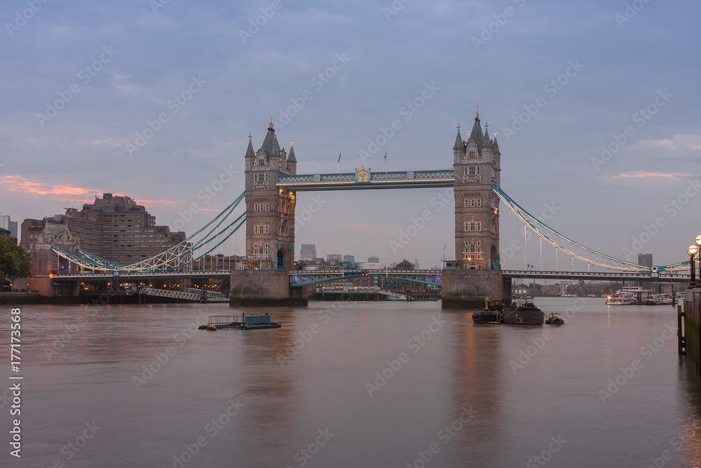 Tower Bridge in the morning, London, England
