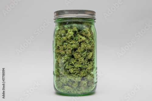 Jar of high grade medical marijuana