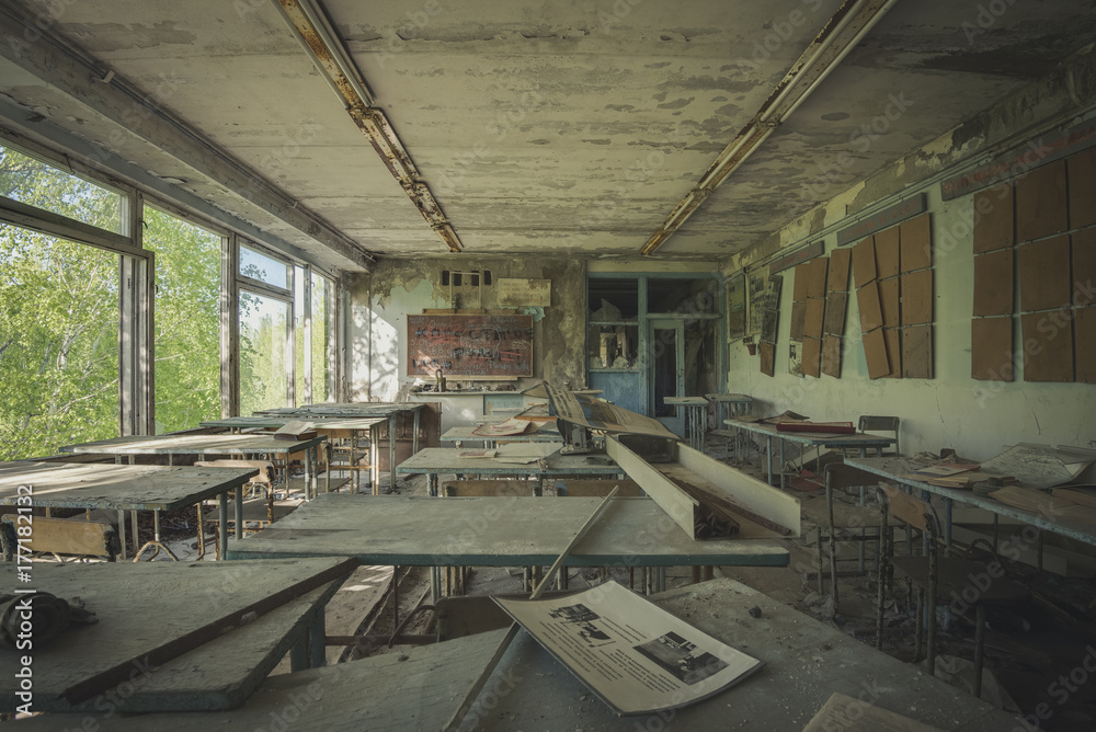 Classroom in Chernobyl