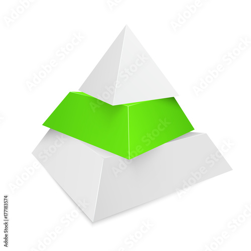 Pyramid icon for business concept background.