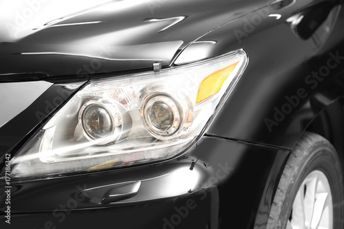 Headlight of modern car, closeup © Africa Studio