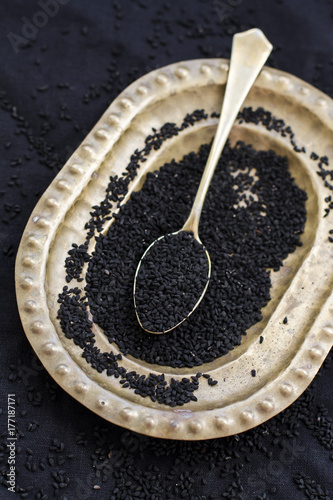 Black cumin seeds photo