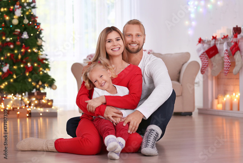 Happy family celebrating Ch...