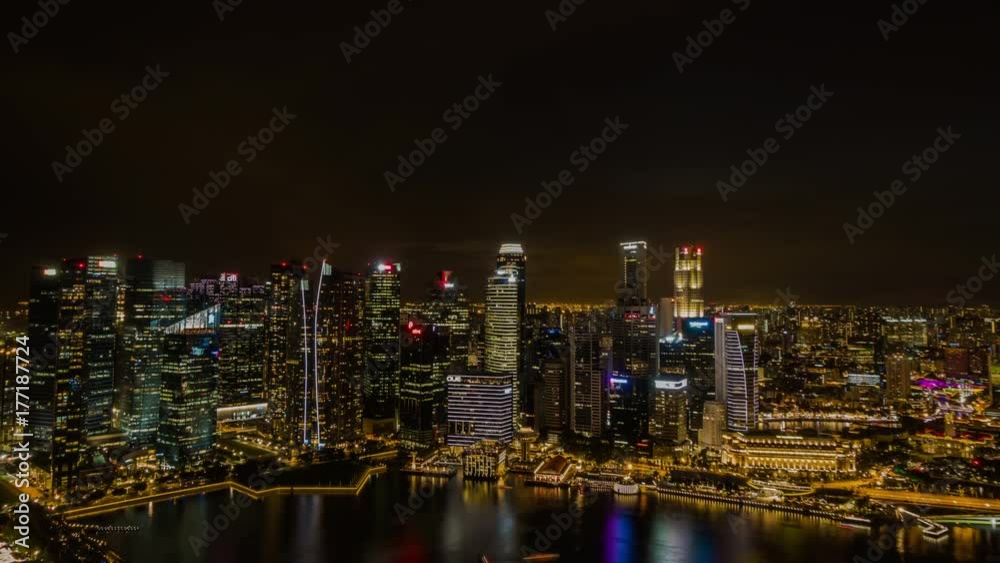 Singapore City at twilight, Time Lapse 4K Singapore City at twilight, Time Lapse 4K