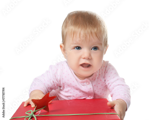 Adorable baby with Christma...