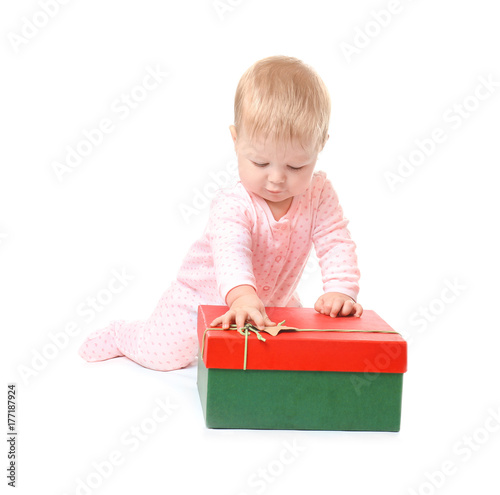 Adorable baby with Christma...