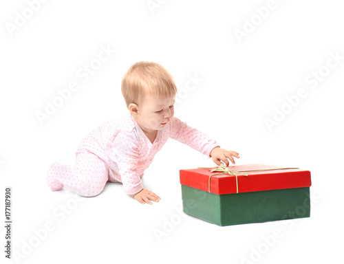 Adorable baby with Christma...