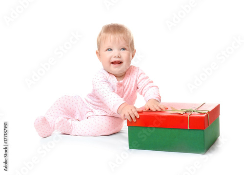 Adorable baby with Christma...