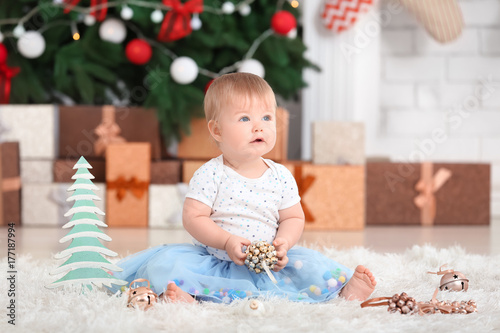 Adorable baby in room decor...