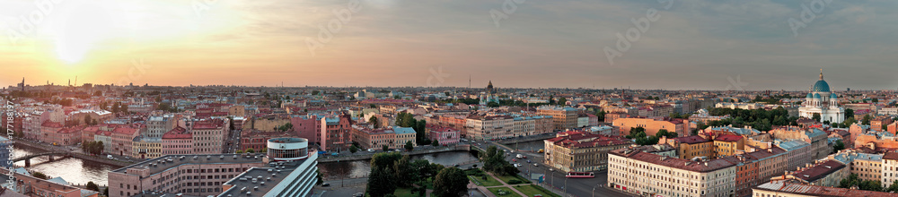 Evening panorama of St.-Petersburg, architecture, cultural capital