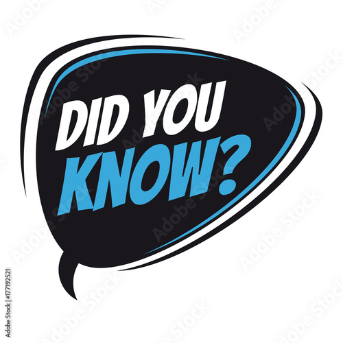 did you know retro speech bubble