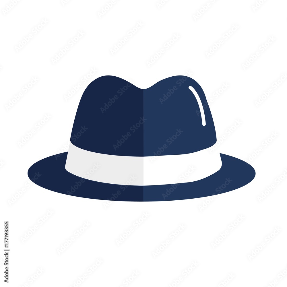 Flat mafia hat icon. Mafia symbol. Vector illustration. Stock Vector