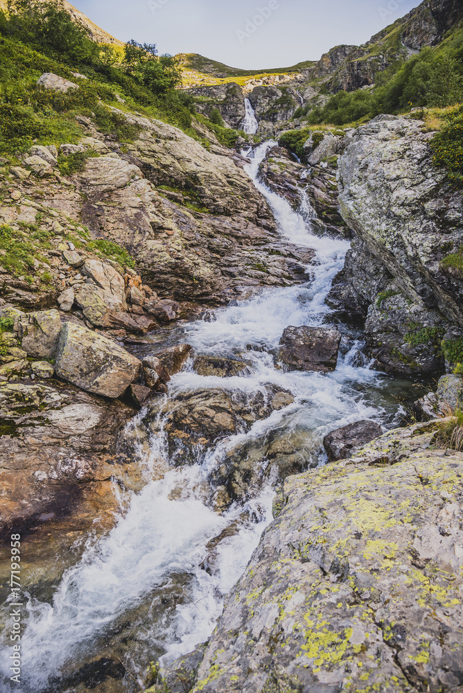 Obraz premium Mountain waterfall, Caucasus