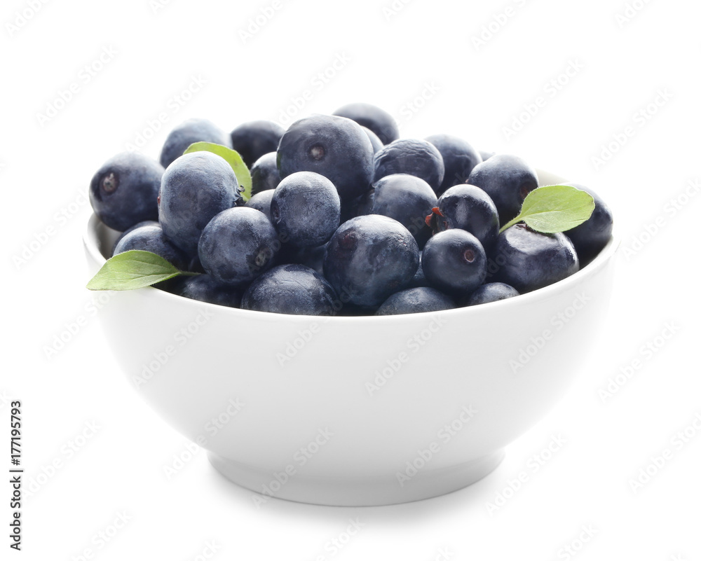 Bowl with fresh acai berries, isolated on white Bowl with fresh acai berries, isolated on white