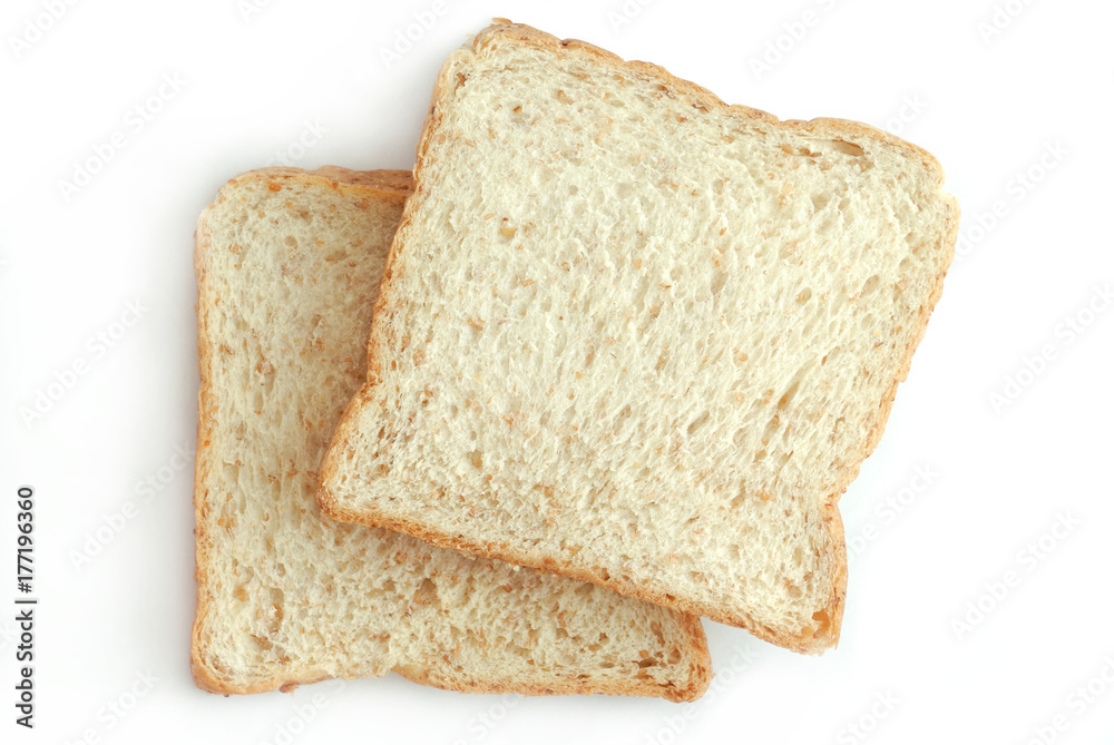 slice bread isolated on white background slice bread isolated on white background