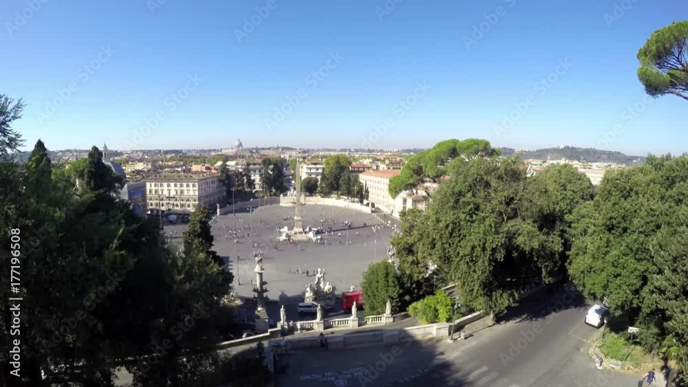 Rome cityscape in time lapse effect, Italy Rome cityscape in time lapse effect, Italy