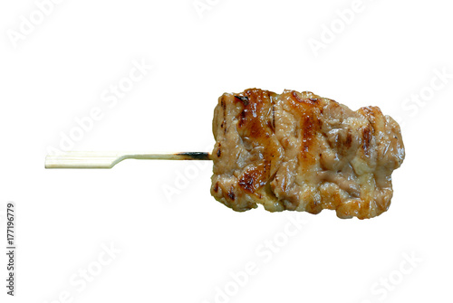 Φωτογραφία grilled pock isolate on white background, thai food