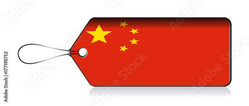 Chinese flag label, Made in China