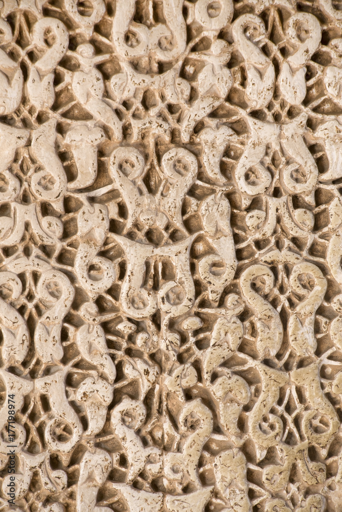 Wooden carved decoration of Alhambra