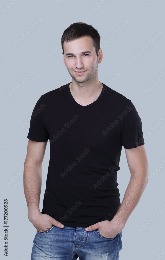 Portrait of happy cheerful young man Portrait of happy cheerful young man