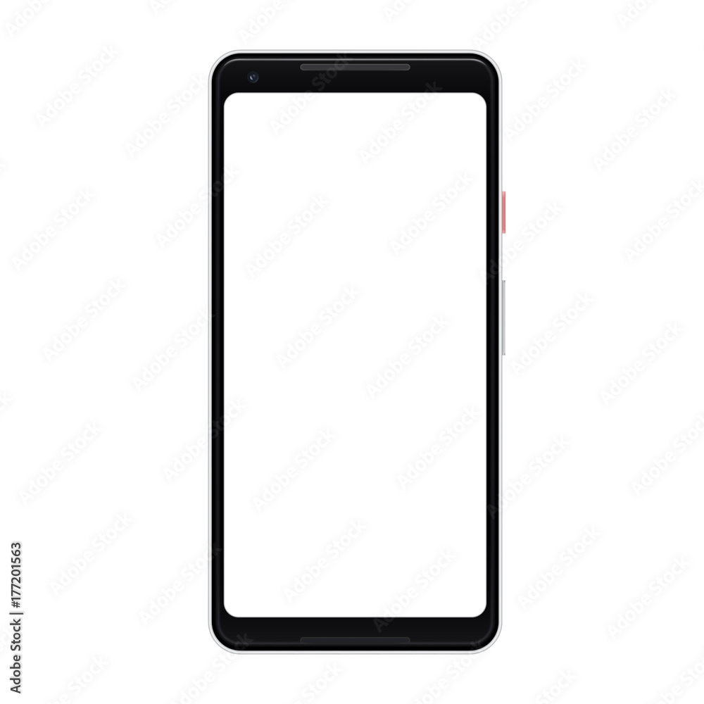 Vector Modern smartphone isolated. Mobile phone with blank screen. Cell  phone mockup design. Stock Vector | Adobe Stock
