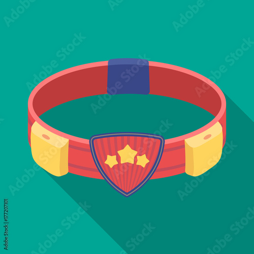 Belt, single icon in flat style.Belt, vector symbol stock illustration web.