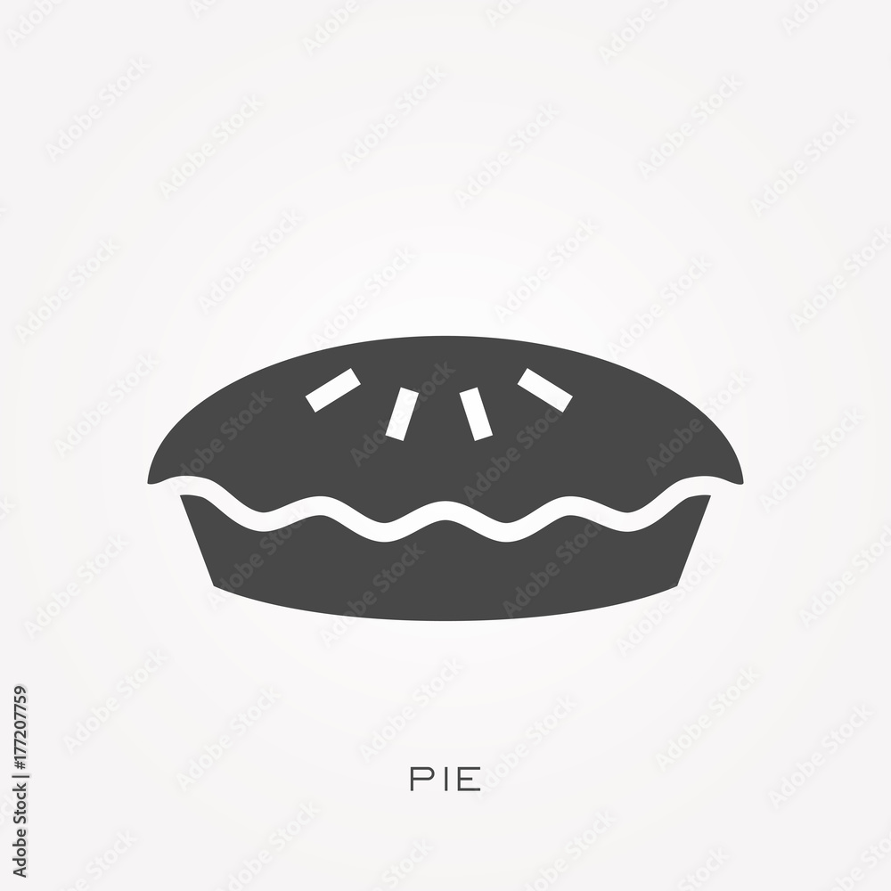 Silhouette icon pie