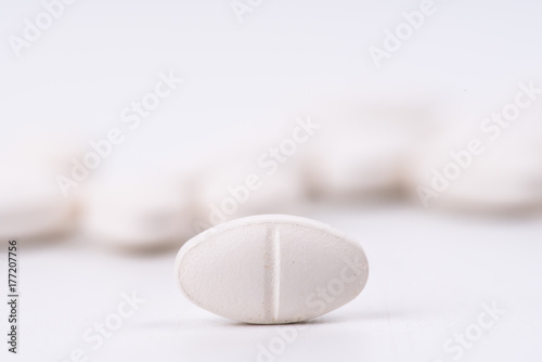 close up white pill