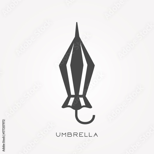 Silhouette icon umbrella