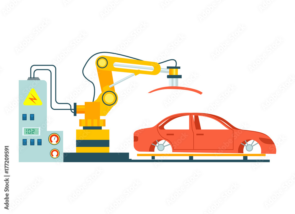 Car Assembly Line Clip Art