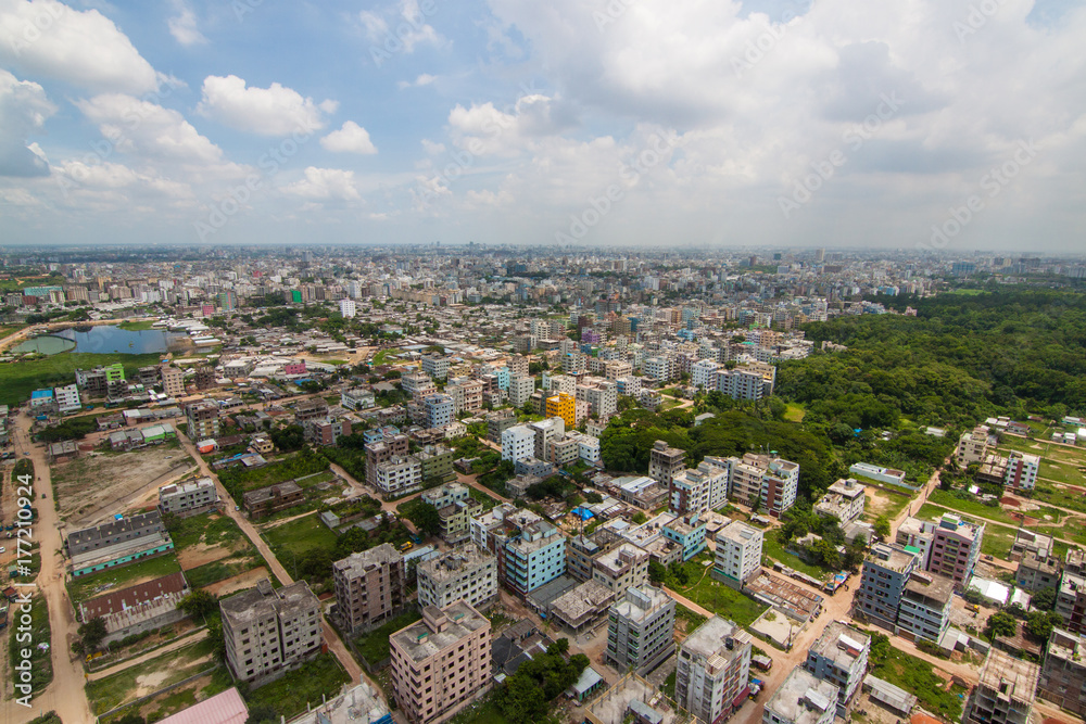 The helicopter shot from Dhaka, Bangladesh